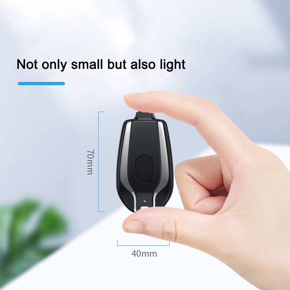 1500mAh Mini Power Emergency Pod  With Type-C Ultra-Compact Mini Battery Pack Fast Charging Backup Power Bank